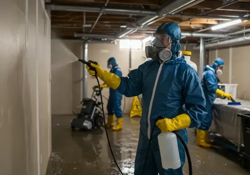 Basement Sanitization and Antimicrobial Treatment process in Biglerville, PA